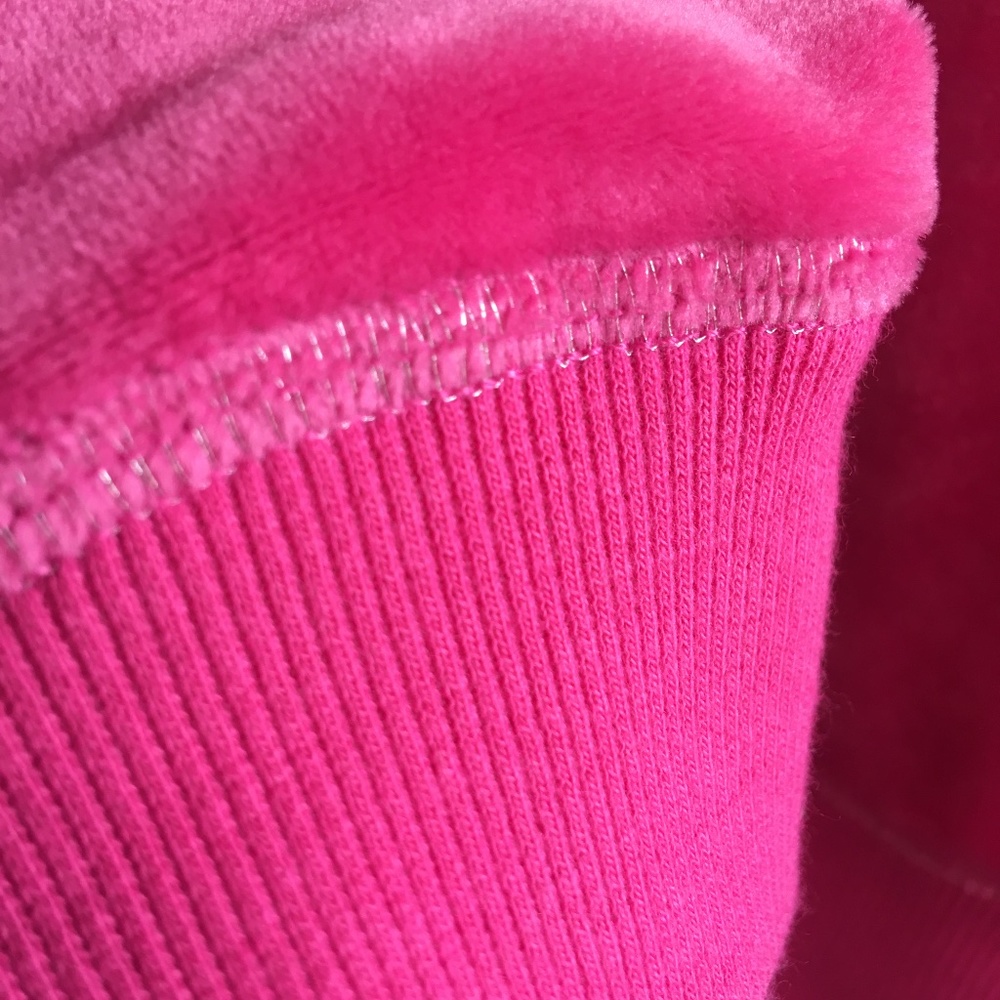 Muk Luks Hot Pink Velour Pullover Sweatshirt L Large - Picture 2 of 5